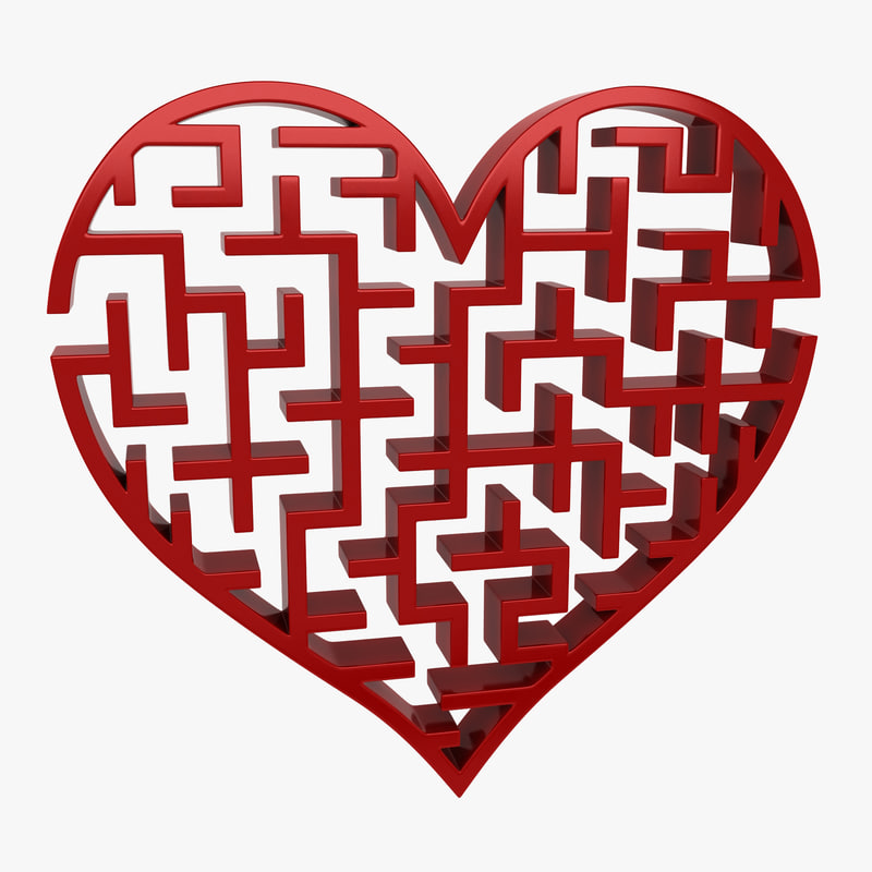 3d Model Maze Heart