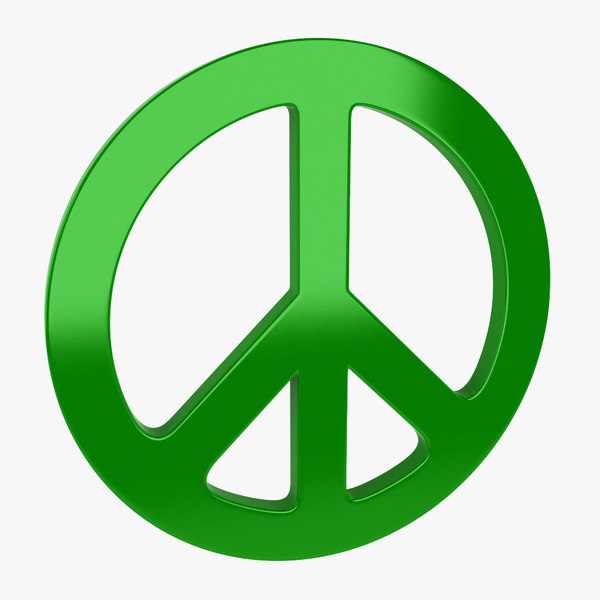 3d symbol peace model
