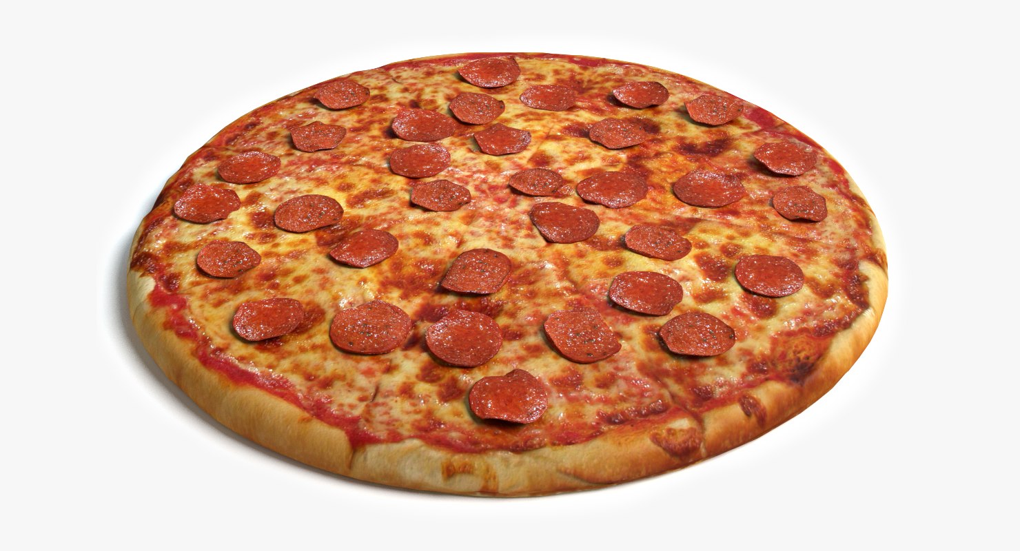 3d model pepperoni pizza