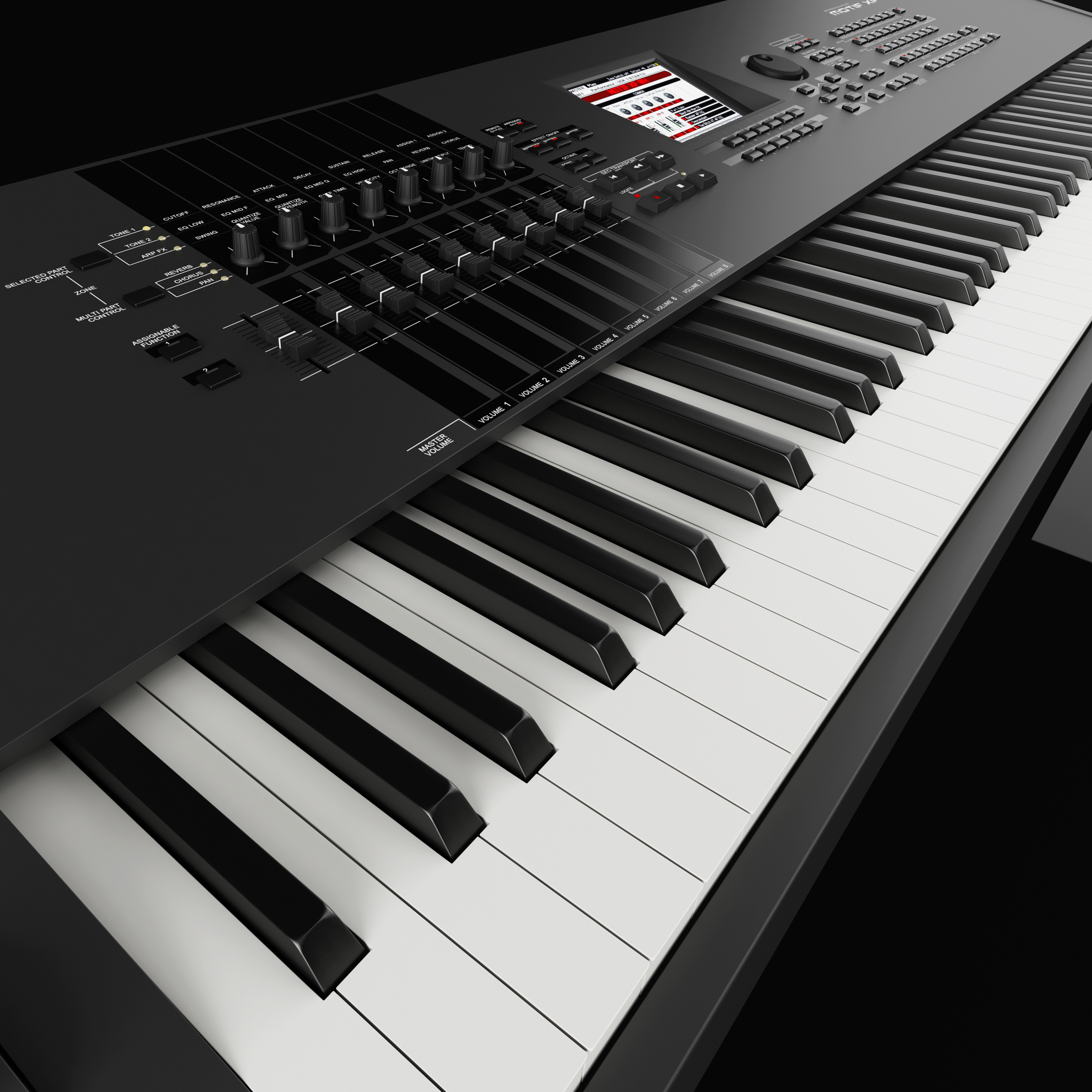 合成器yamaha motif xf83d模型
