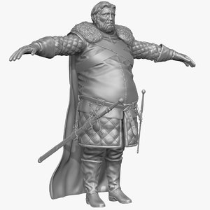 sculpt heavy medieval man obj