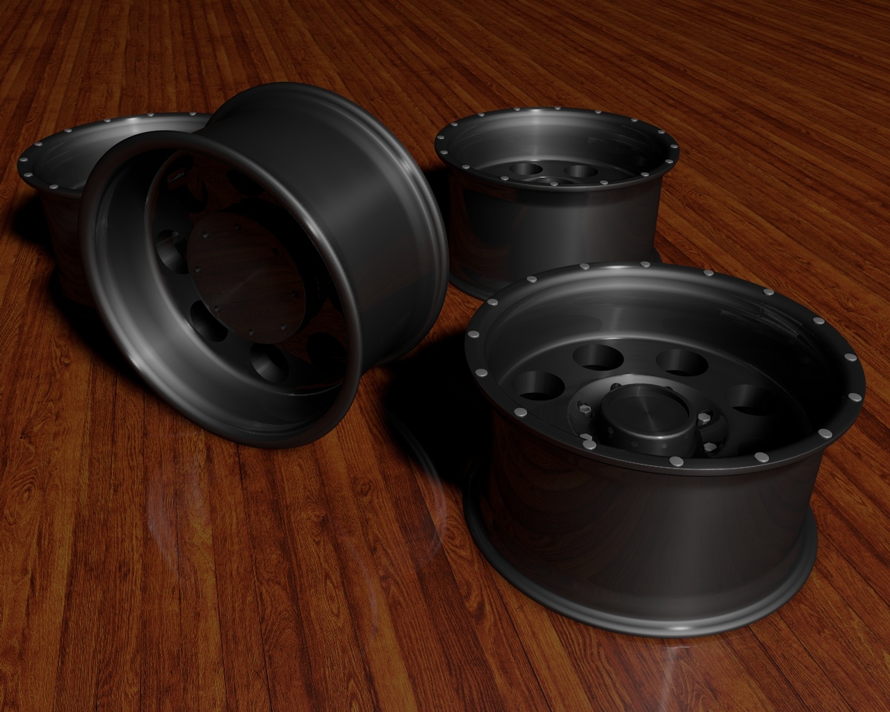 c4d rims tire lugs