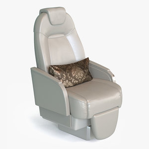 3d model private jet seat