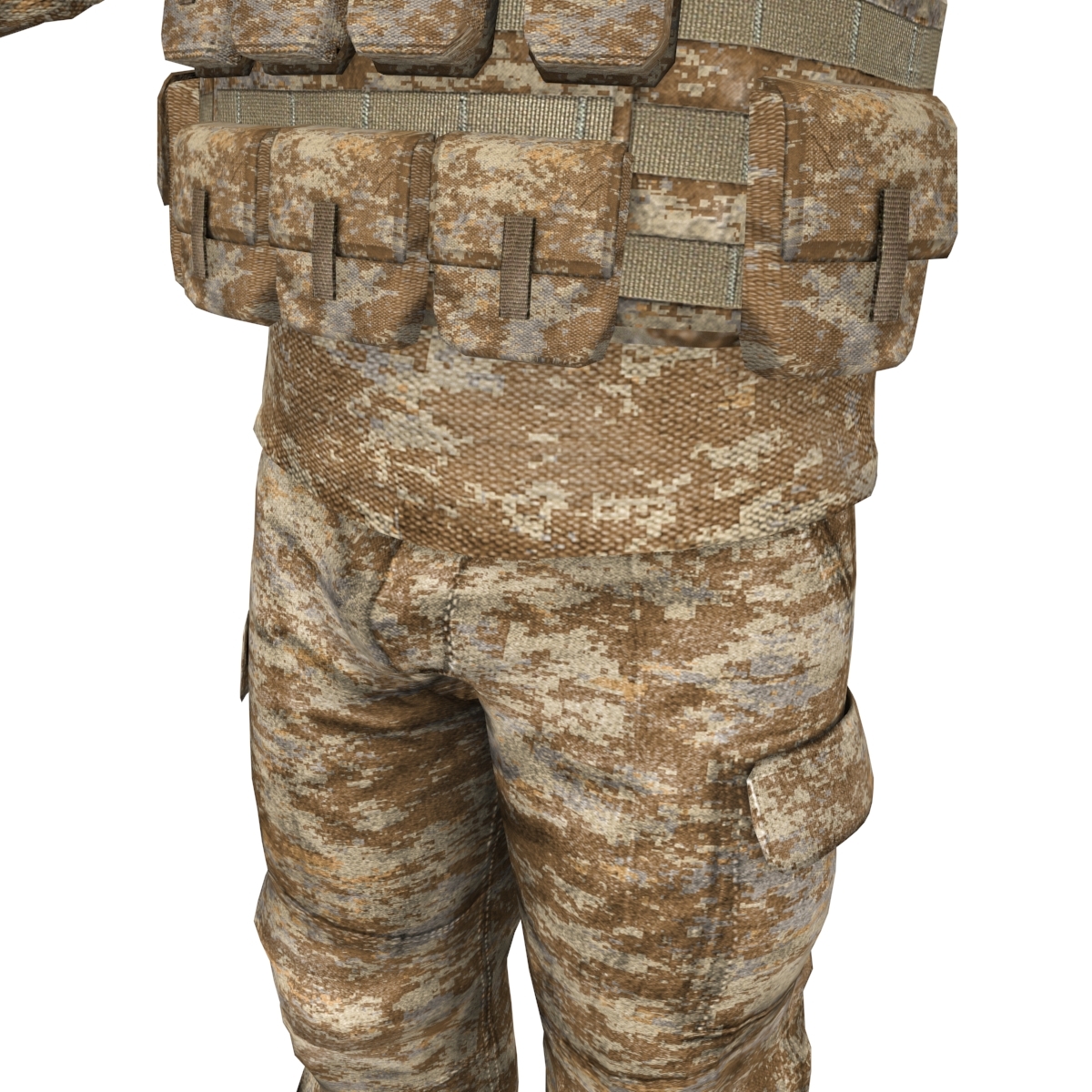 士兵1 lods rigged3d模型