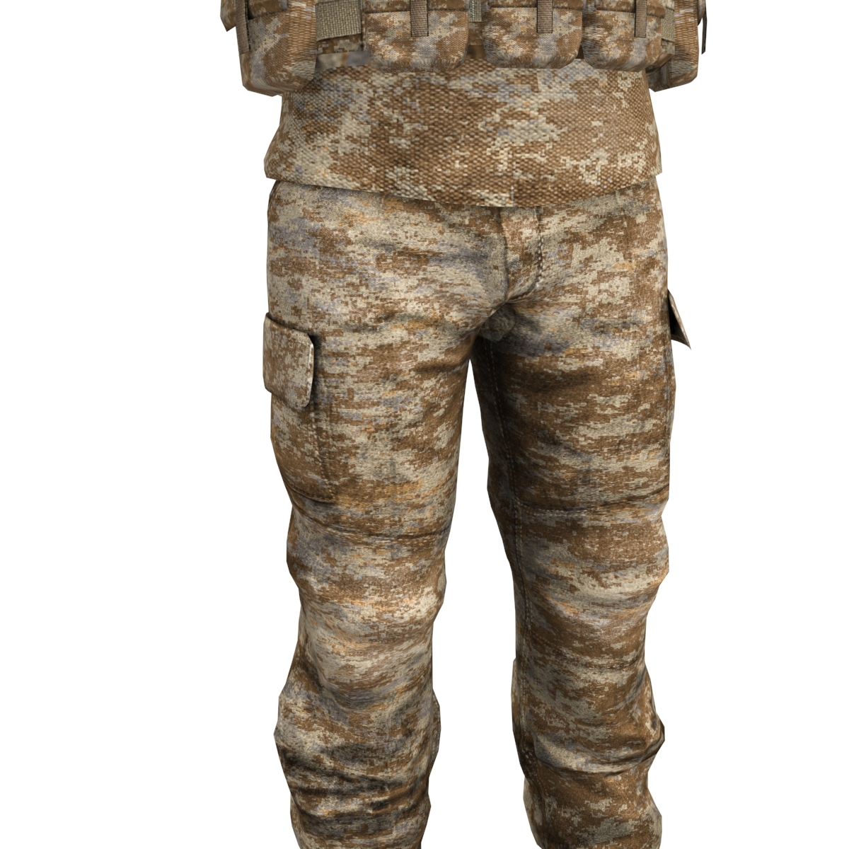 士兵1 lods rigged3d模型