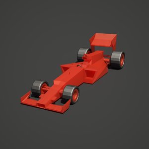 3d f1 car race