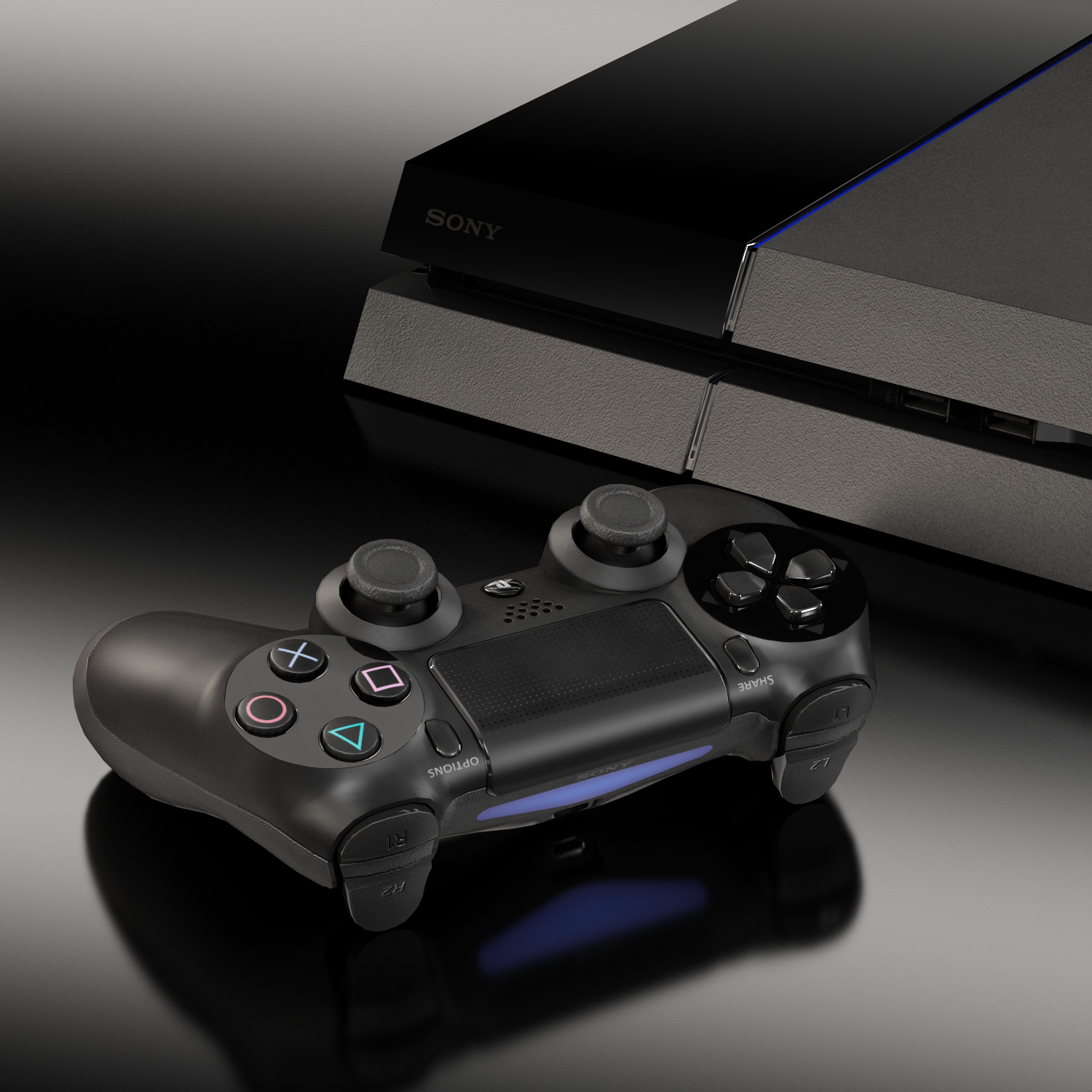 3d model sony playstation 4