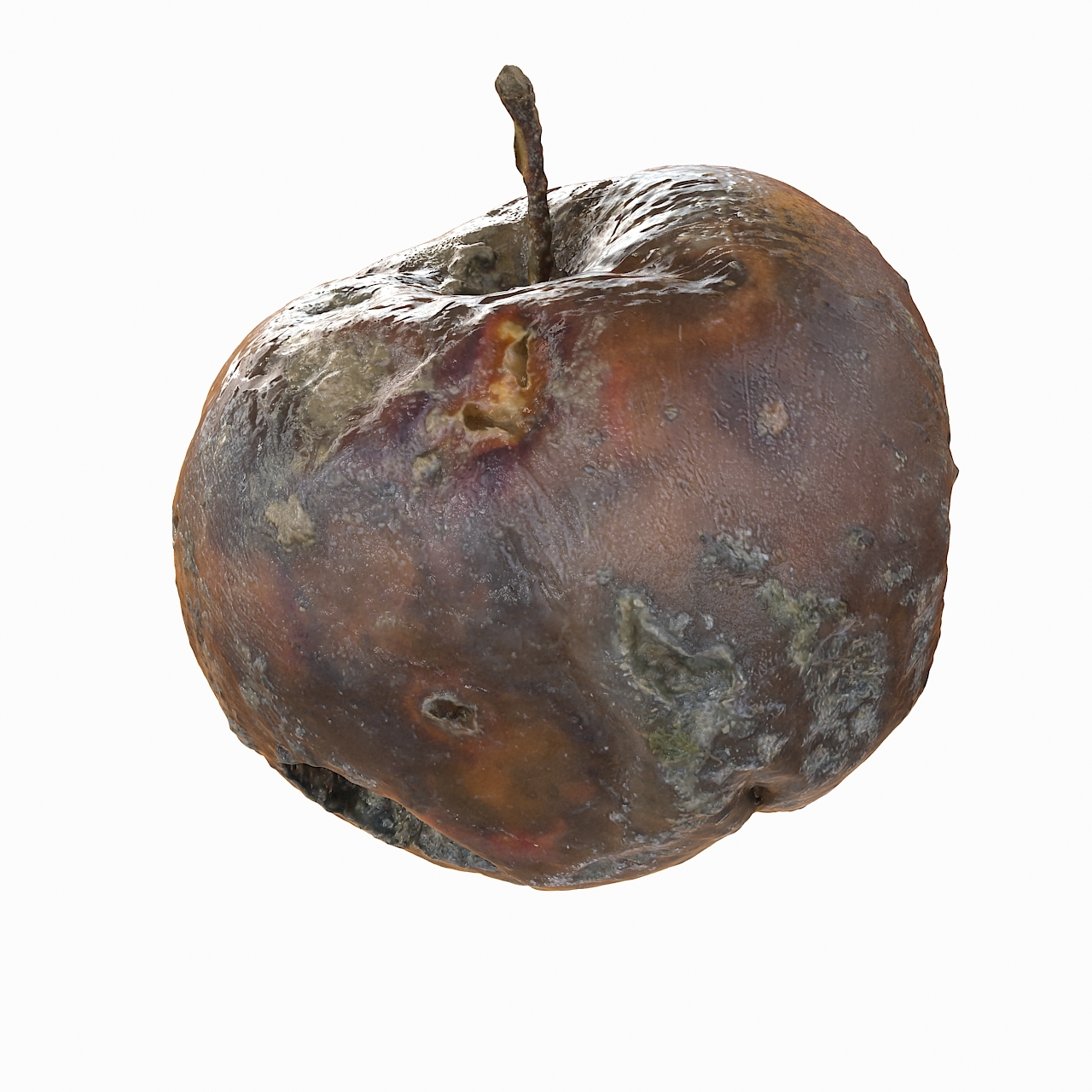 3d rotten decayed apples model