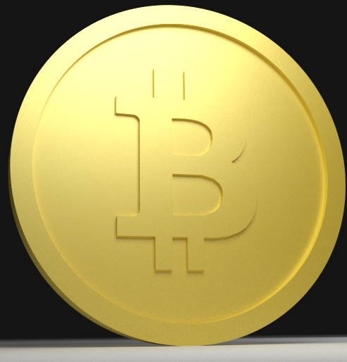 3d bitcoin coin model