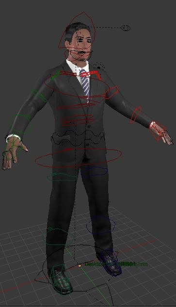  3ds  max  rigged  character 