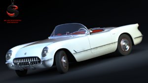 3ds max chevrolet corvette 1953