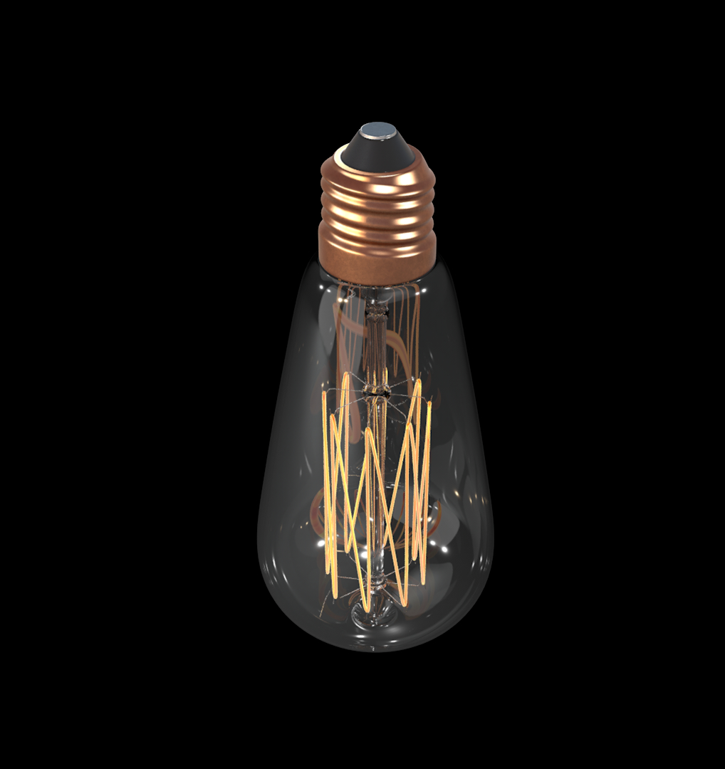 edison light bulb 3d c4d