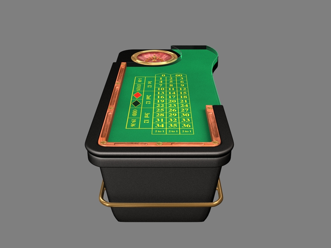 roulette table set 3d model