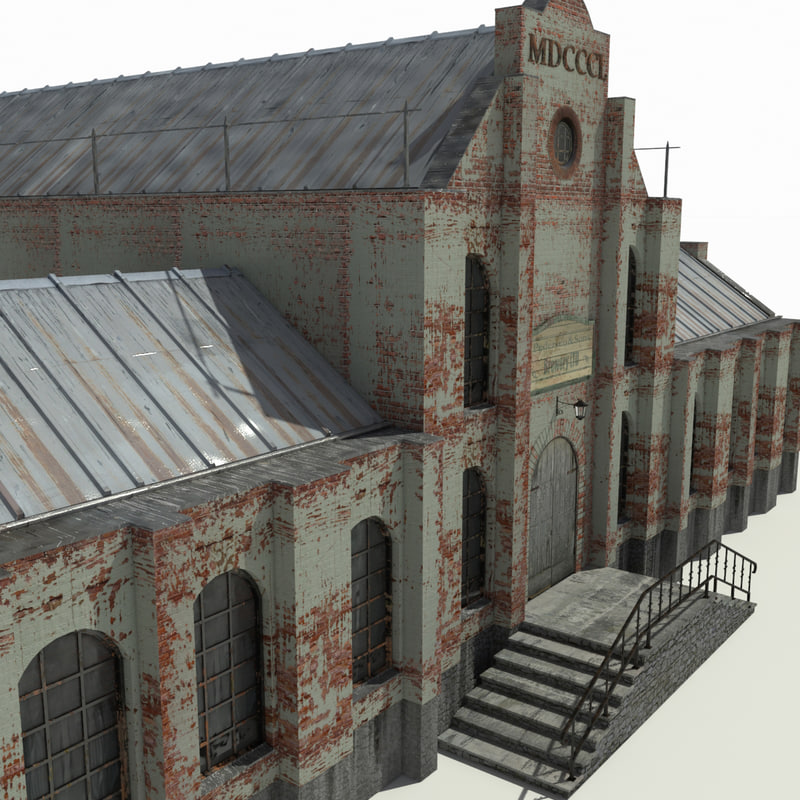 old brick factory 3d max