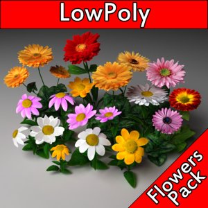 3d flowers model