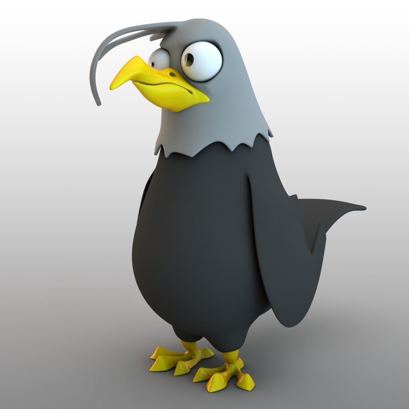 cartoon bird  3d  model 