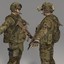 3d military male soldier set model