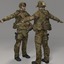 3d military male soldier set model