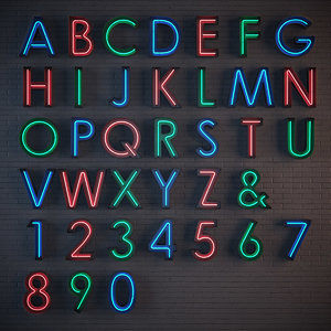 neon alphabet max