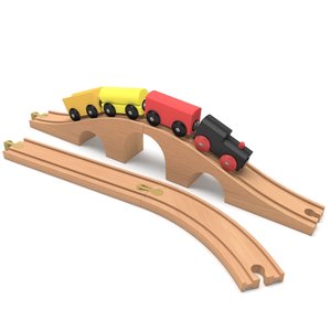 railroad toy cars 3d max