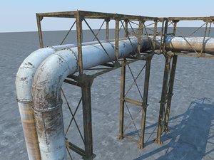 pipe pipeline industrial 3d obj
