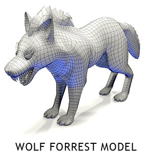 wolf forest 3d model
