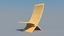 free folding wood chair 3d model