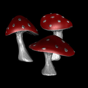 3d mushroom model
