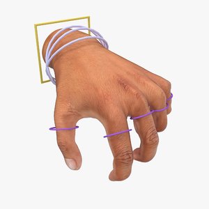 3ds max hand rigged poses skin