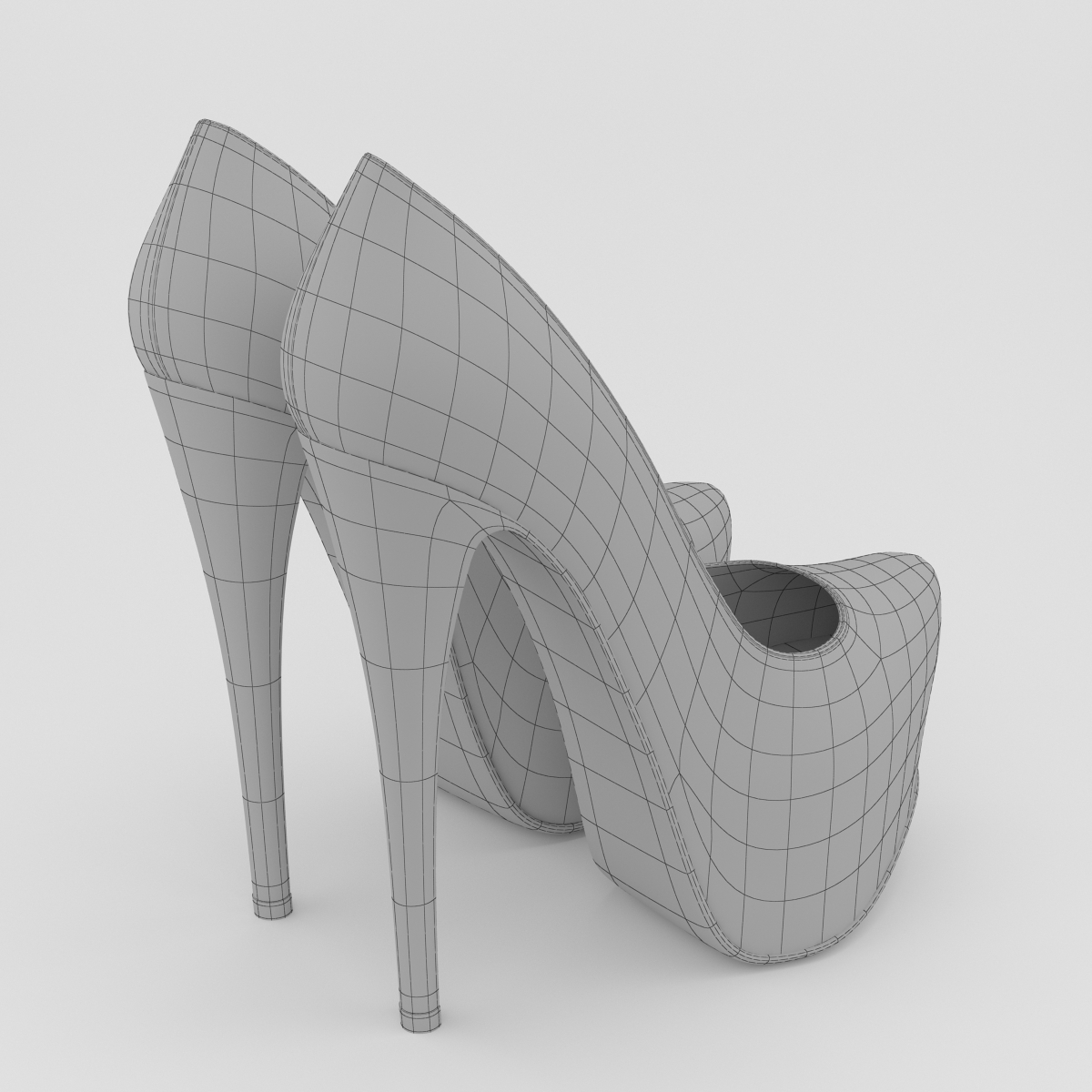 christian louboutin daffodile black 3d model