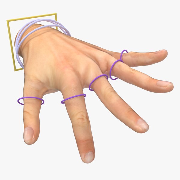 3d hand rigged poses skin