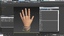 3d hand rigged poses skin