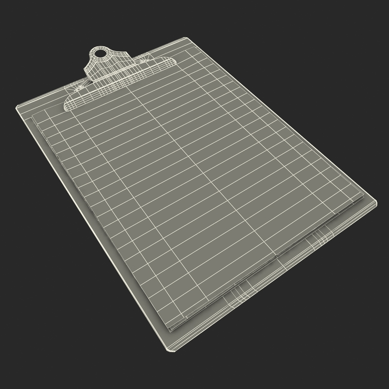 clipboard modeled 3d max