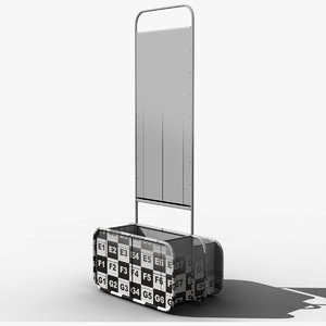 3d airport luggage cage