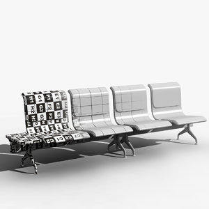 obj airport seat modeled