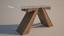 wood table 3d model