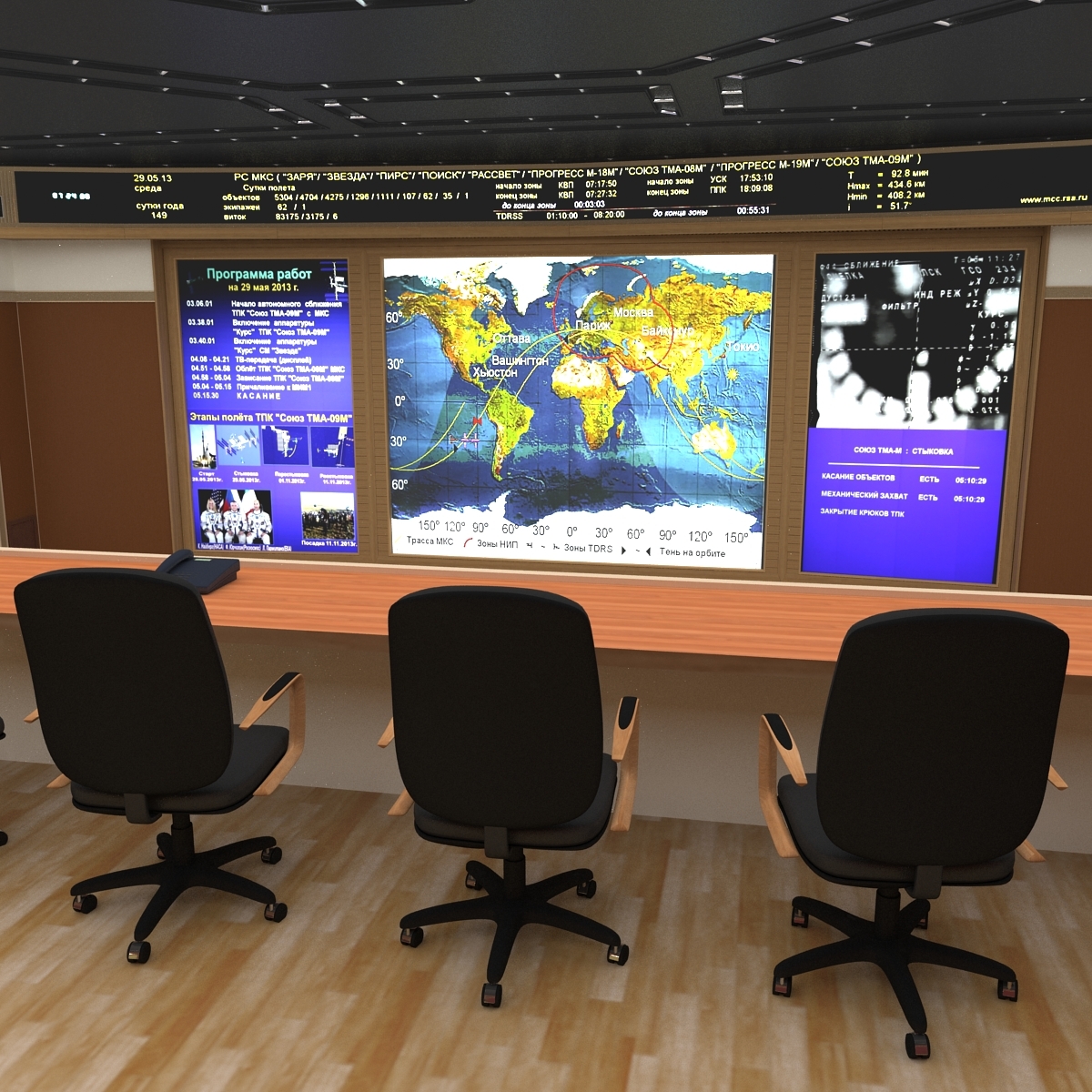 russian mission control center 3d 3ds