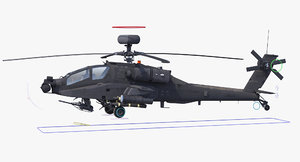 3d model ah64e apache longbow helicopter