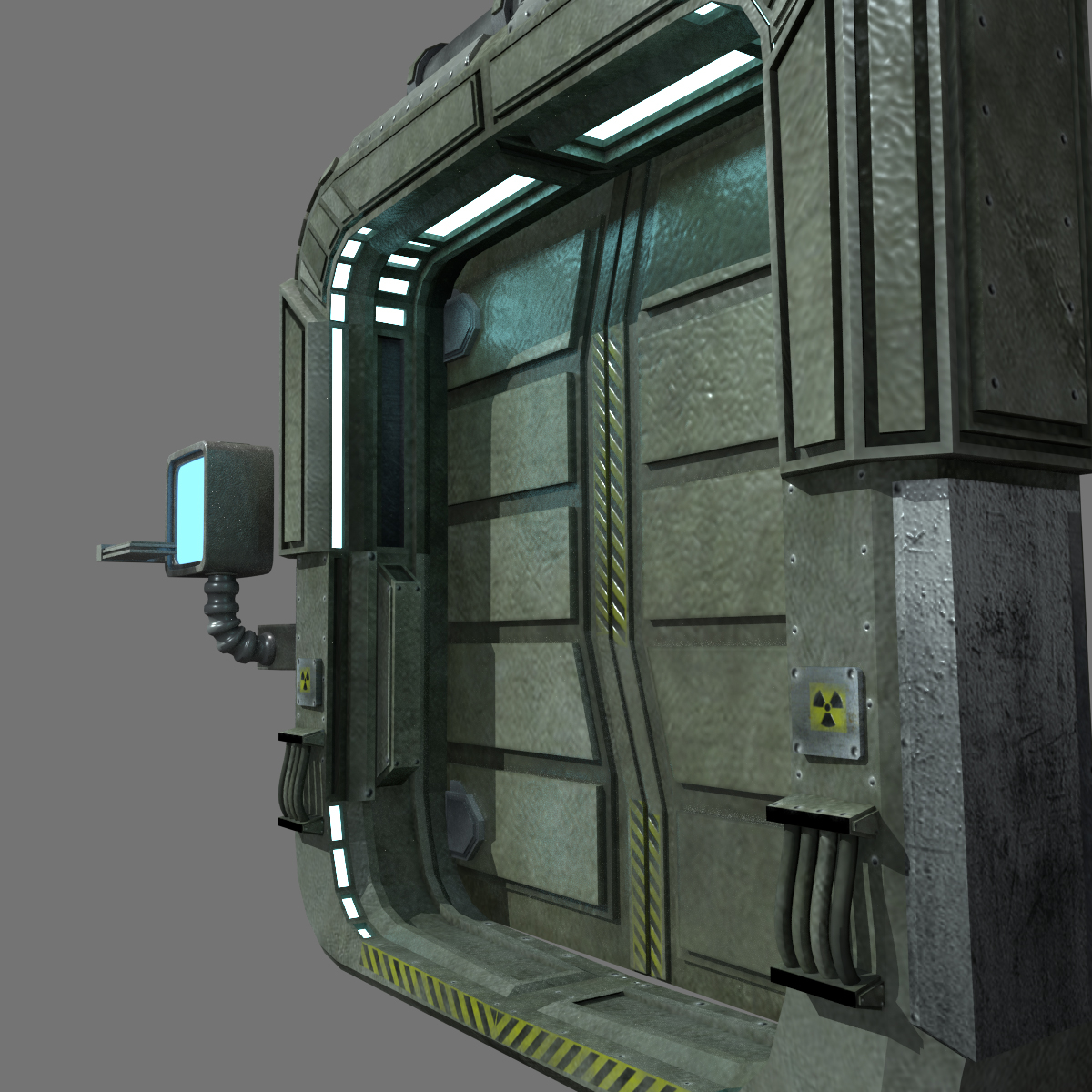 sci fi door 3d model