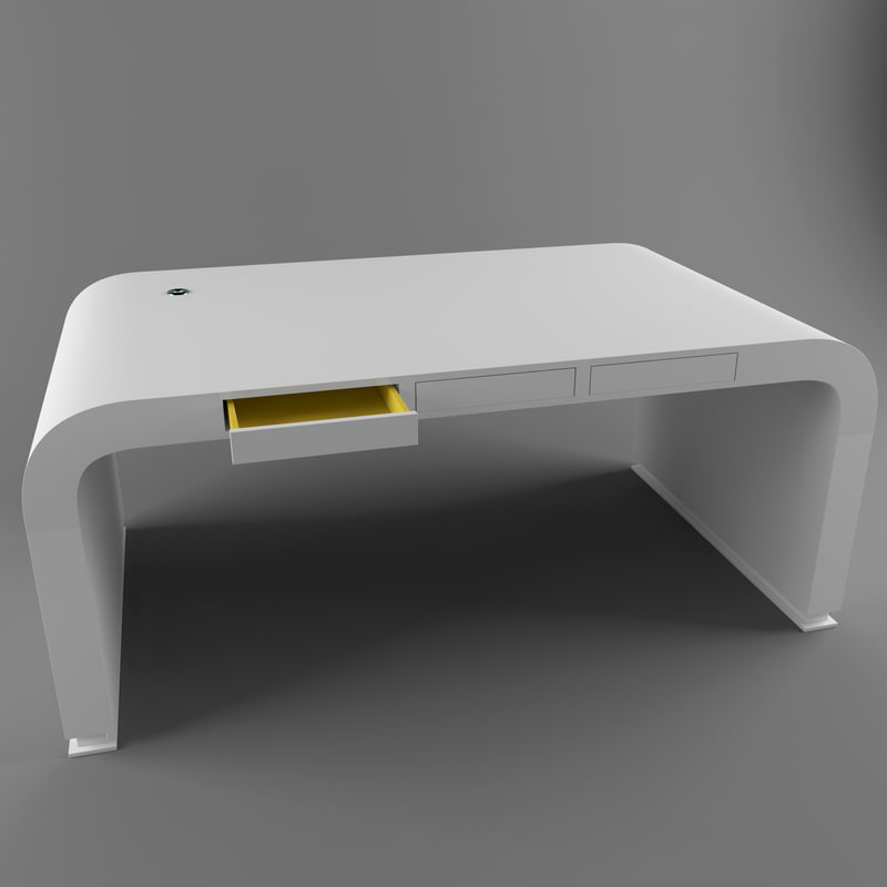 hitech office table 3d model