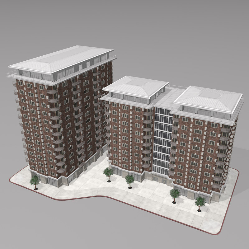 Modern Brick Building Max Modern Ping Apartment City Building Commercial Brick Design