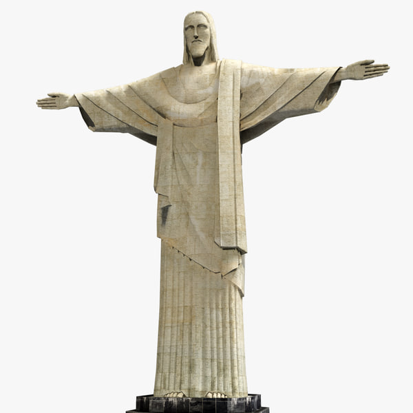 christ statue 3d model