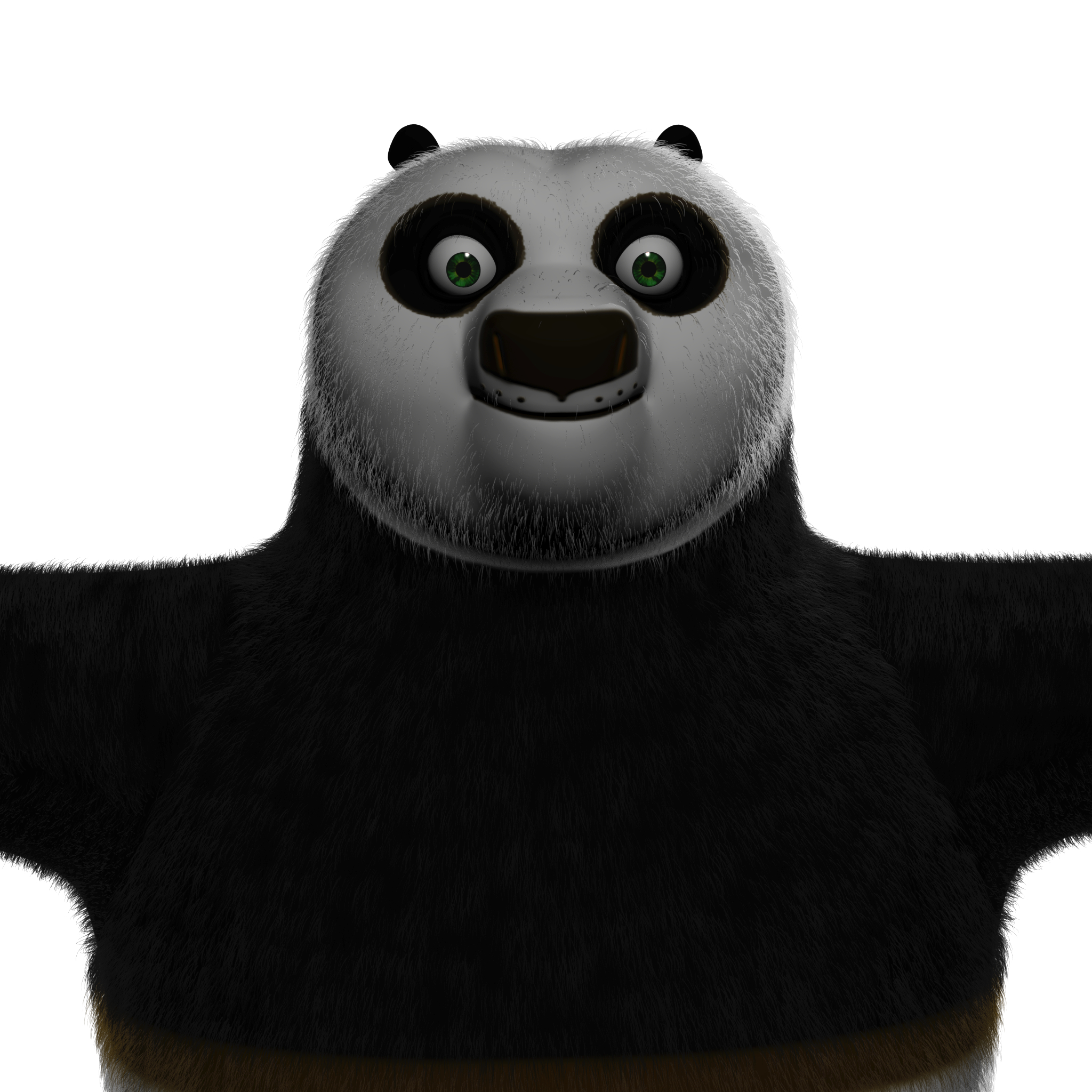 3d Model Kung Fu Panda Fur