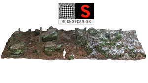 stone boulders scanned 3d obj