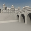 3d traditional town buildings
