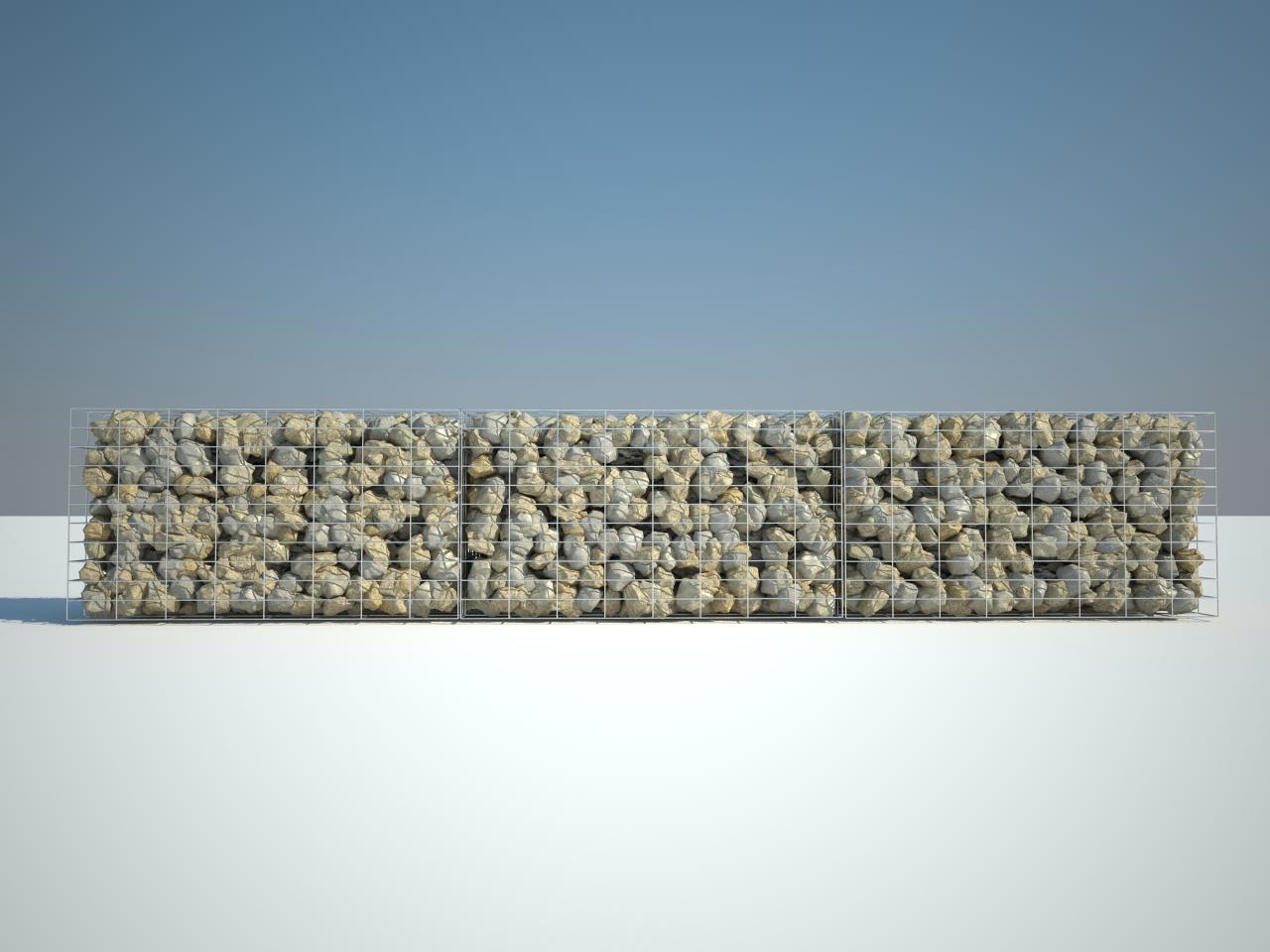 石笼石墙3d模型