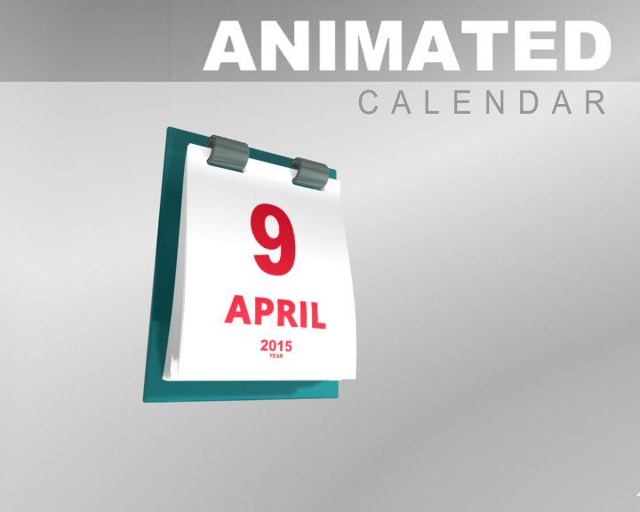 Date Calendar Animation 3d Max