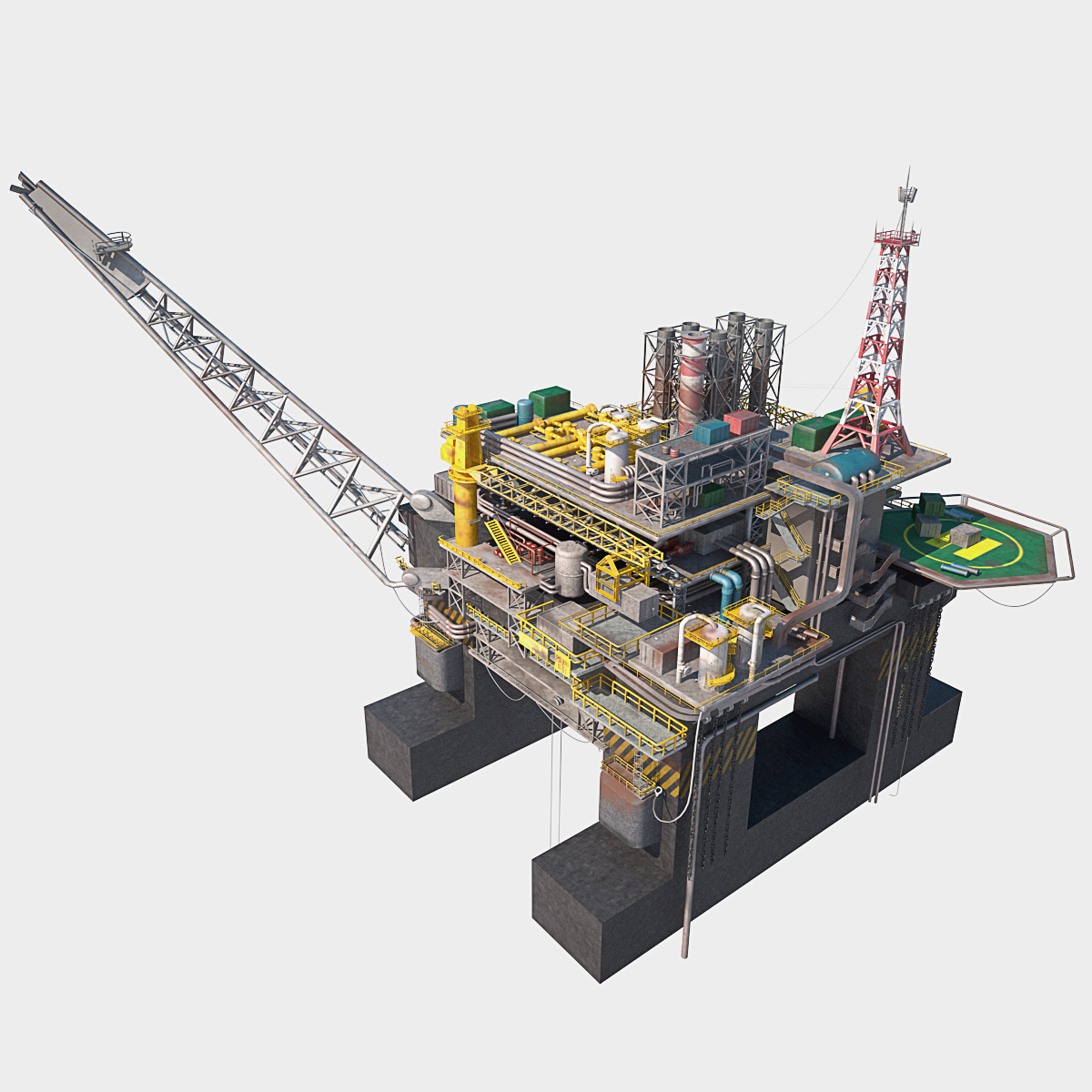 石油钻井平台p-51(1)3d模型