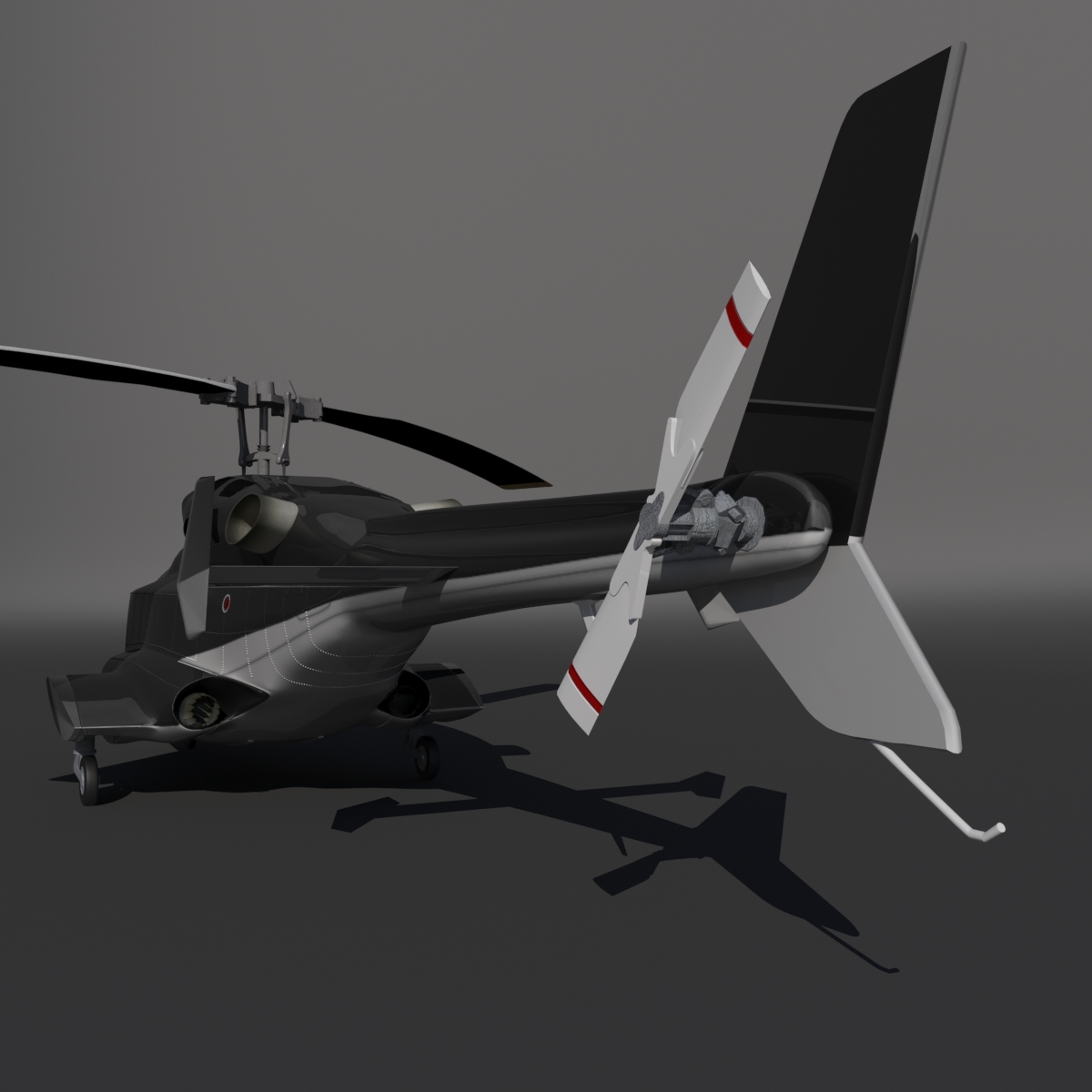 3d model airwolf weapons helcopter