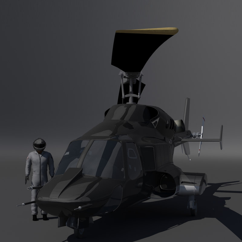 3d model airwolf weapons helcopter